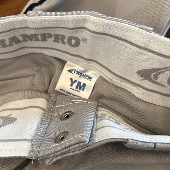 Champro pants -grey-blue piping size YM - Picture 2 of 3